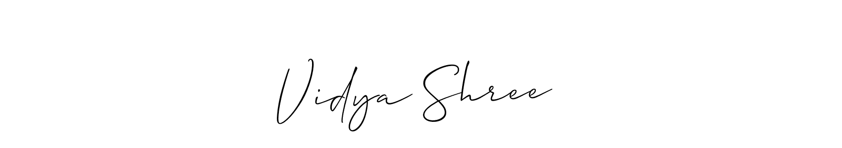 Similarly Allison_Script is the best handwritten signature design. Signature creator online .You can use it as an online autograph creator for name Vidya Shree❤️. Vidya Shree❤️ signature style 2 images and pictures png