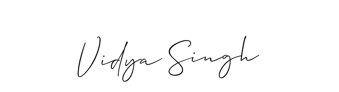 Use a signature maker to create a handwritten signature online. With this signature software, you can design (Allison_Script) your own signature for name Vidya Singh. Vidya Singh signature style 2 images and pictures png