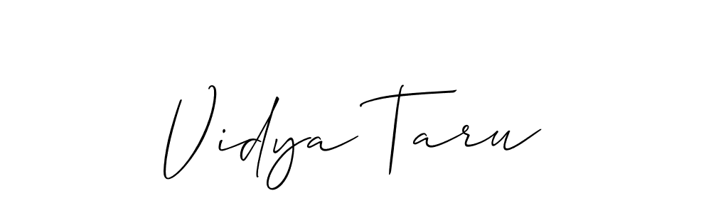 Make a beautiful signature design for name Vidya Taru. Use this online signature maker to create a handwritten signature for free. Vidya Taru signature style 2 images and pictures png