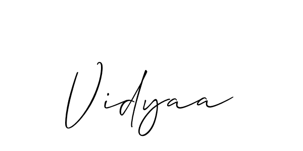 Also You can easily find your signature by using the search form. We will create Vidyaa name handwritten signature images for you free of cost using Allison_Script sign style. Vidyaa signature style 2 images and pictures png