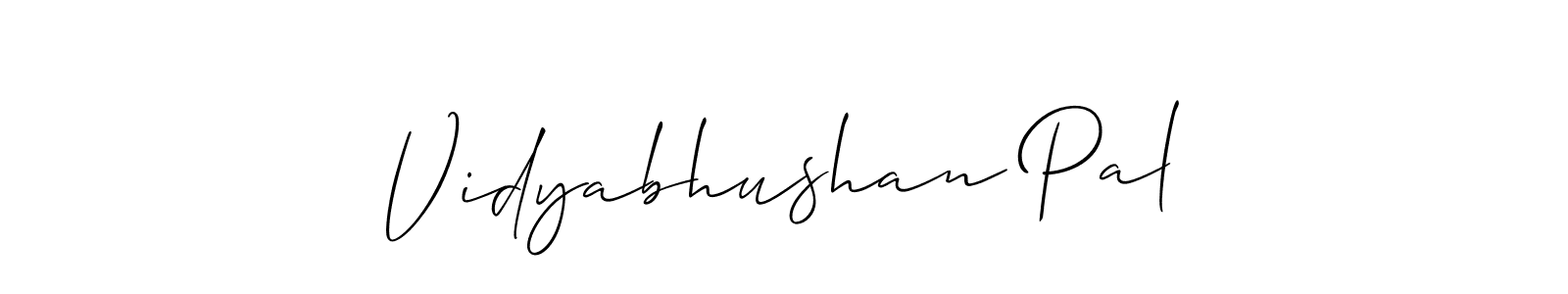 Use a signature maker to create a handwritten signature online. With this signature software, you can design (Allison_Script) your own signature for name Vidyabhushan Pal. Vidyabhushan Pal signature style 2 images and pictures png