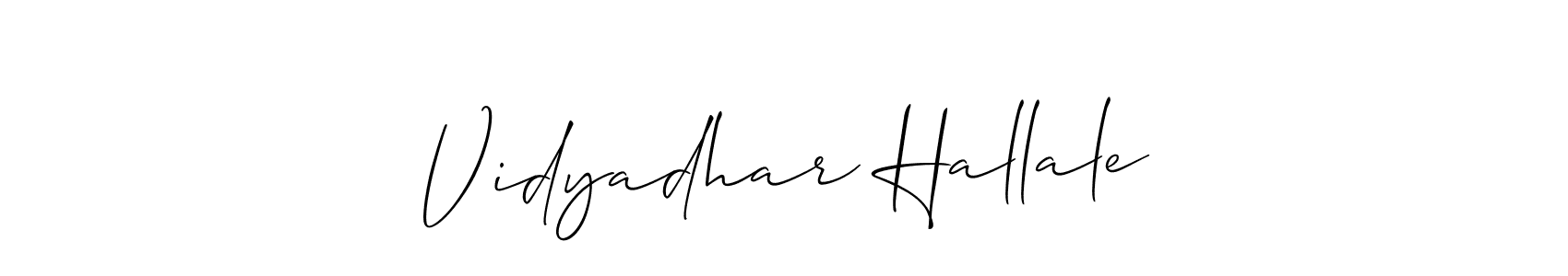 Create a beautiful signature design for name Vidyadhar Hallale. With this signature (Allison_Script) fonts, you can make a handwritten signature for free. Vidyadhar Hallale signature style 2 images and pictures png