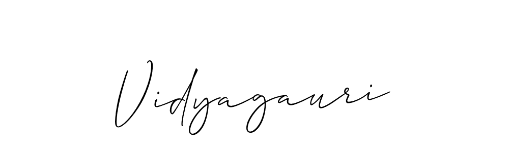 Allison_Script is a professional signature style that is perfect for those who want to add a touch of class to their signature. It is also a great choice for those who want to make their signature more unique. Get Vidyagauri name to fancy signature for free. Vidyagauri signature style 2 images and pictures png