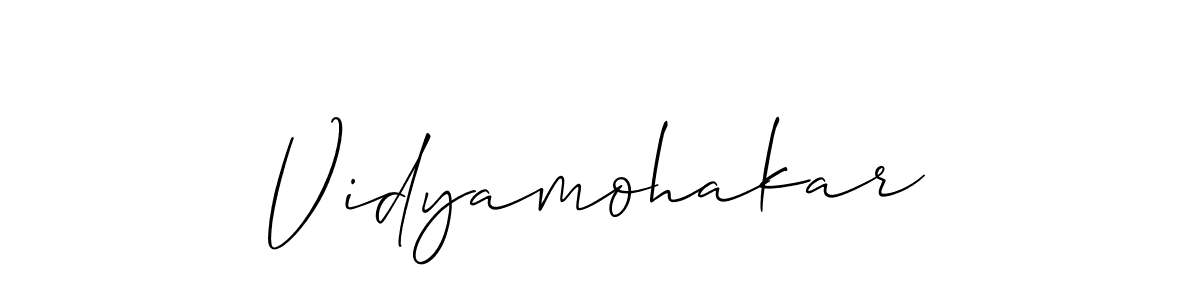 How to make Vidyamohakar name signature. Use Allison_Script style for creating short signs online. This is the latest handwritten sign. Vidyamohakar signature style 2 images and pictures png