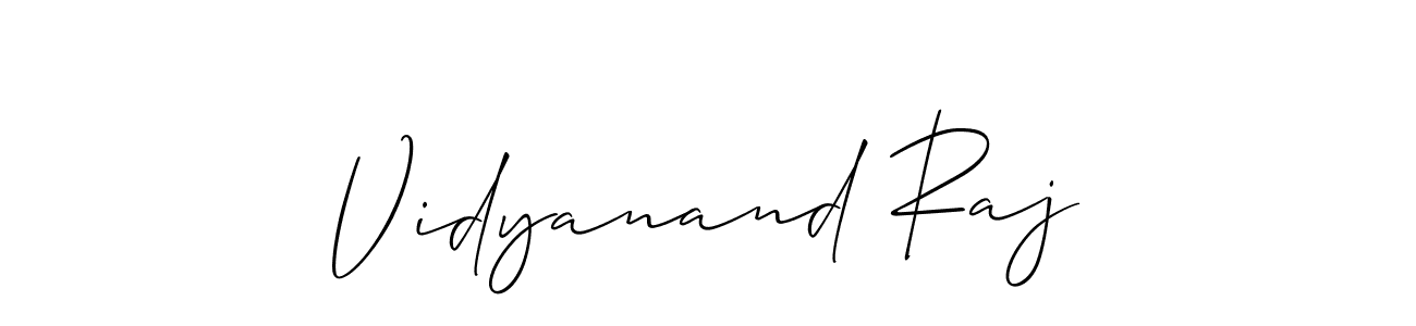 How to make Vidyanand Raj signature? Allison_Script is a professional autograph style. Create handwritten signature for Vidyanand Raj name. Vidyanand Raj signature style 2 images and pictures png