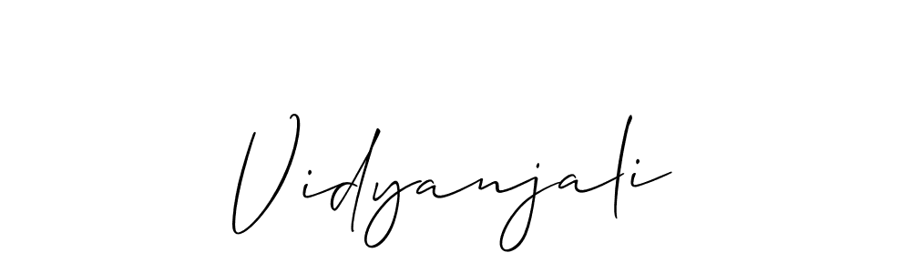 Design your own signature with our free online signature maker. With this signature software, you can create a handwritten (Allison_Script) signature for name Vidyanjali. Vidyanjali signature style 2 images and pictures png