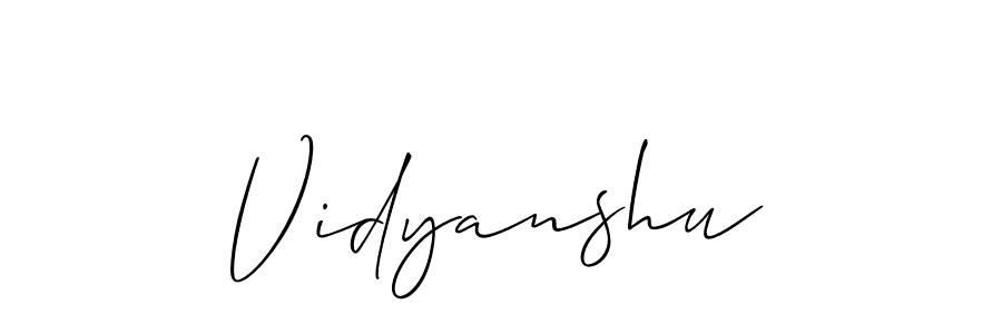 How to Draw Vidyanshu signature style? Allison_Script is a latest design signature styles for name Vidyanshu. Vidyanshu signature style 2 images and pictures png