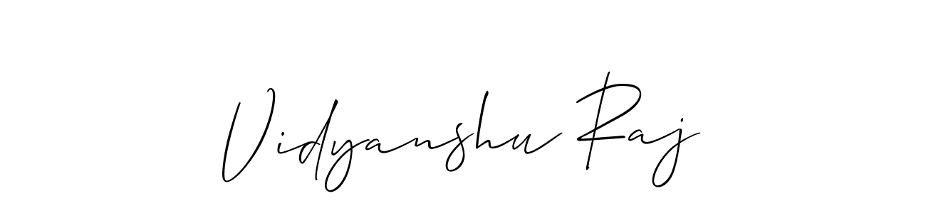 Also You can easily find your signature by using the search form. We will create Vidyanshu Raj name handwritten signature images for you free of cost using Allison_Script sign style. Vidyanshu Raj signature style 2 images and pictures png
