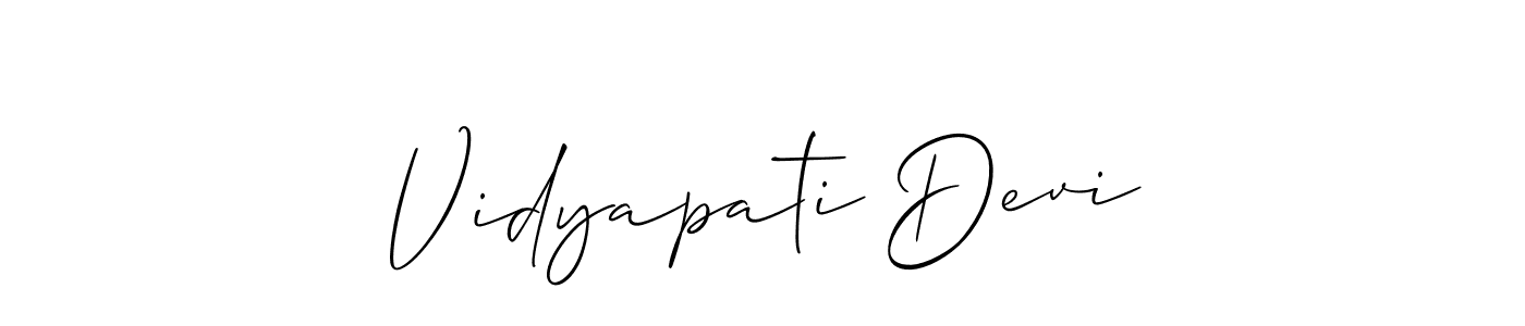 Similarly Allison_Script is the best handwritten signature design. Signature creator online .You can use it as an online autograph creator for name Vidyapati Devi. Vidyapati Devi signature style 2 images and pictures png