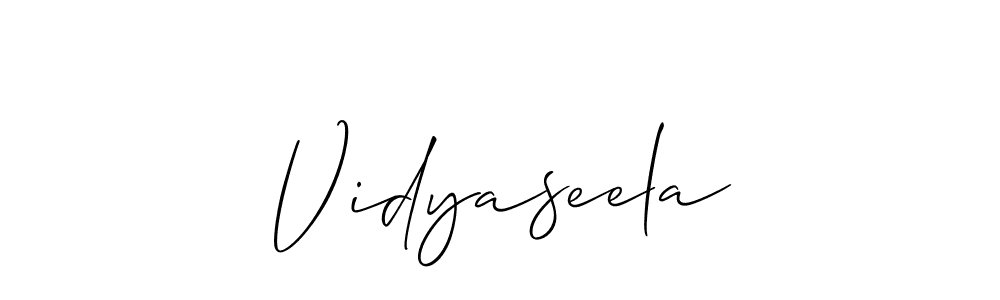 Make a short Vidyaseela signature style. Manage your documents anywhere anytime using Allison_Script. Create and add eSignatures, submit forms, share and send files easily. Vidyaseela signature style 2 images and pictures png