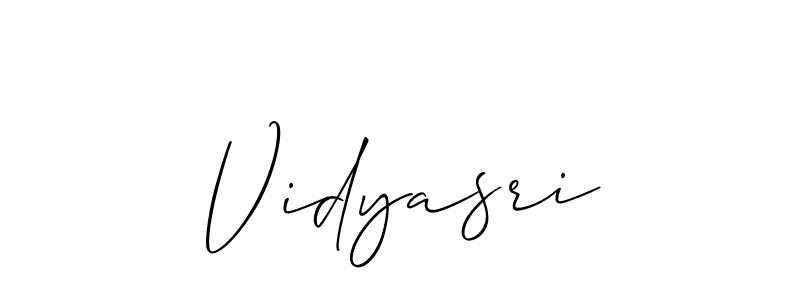Create a beautiful signature design for name Vidyasri. With this signature (Allison_Script) fonts, you can make a handwritten signature for free. Vidyasri signature style 2 images and pictures png
