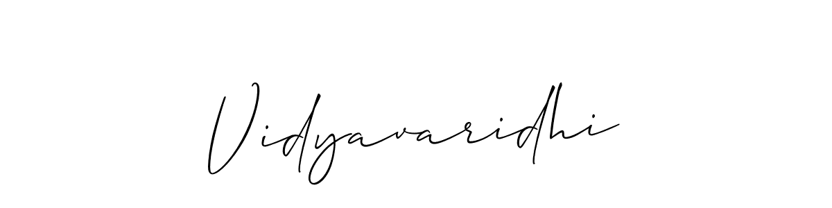 Make a beautiful signature design for name Vidyavaridhi. With this signature (Allison_Script) style, you can create a handwritten signature for free. Vidyavaridhi signature style 2 images and pictures png