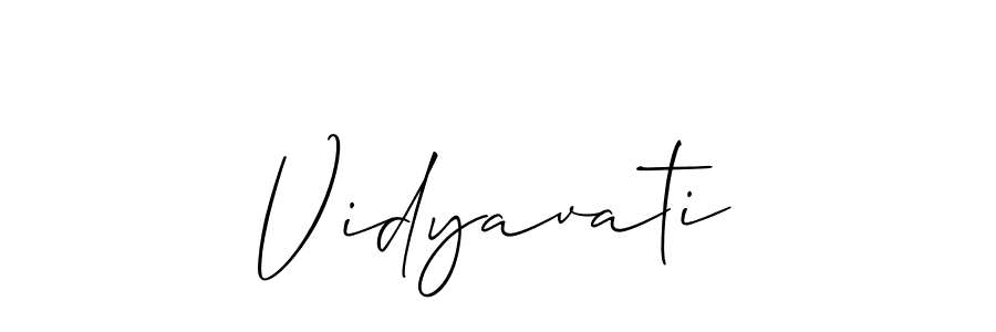 Also we have Vidyavati name is the best signature style. Create professional handwritten signature collection using Allison_Script autograph style. Vidyavati signature style 2 images and pictures png