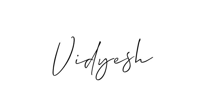 It looks lik you need a new signature style for name Vidyesh. Design unique handwritten (Allison_Script) signature with our free signature maker in just a few clicks. Vidyesh signature style 2 images and pictures png