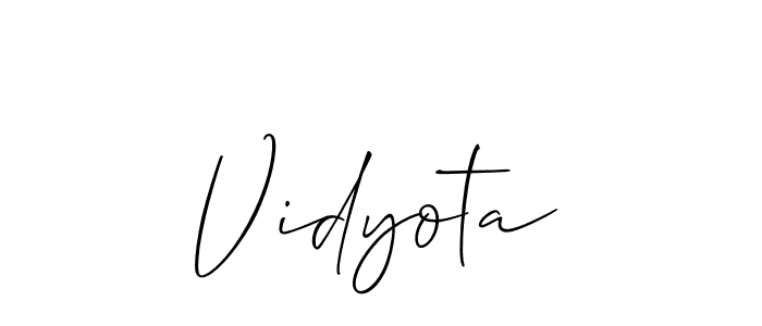 Allison_Script is a professional signature style that is perfect for those who want to add a touch of class to their signature. It is also a great choice for those who want to make their signature more unique. Get Vidyota name to fancy signature for free. Vidyota signature style 2 images and pictures png