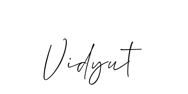 Design your own signature with our free online signature maker. With this signature software, you can create a handwritten (Allison_Script) signature for name Vidyut. Vidyut signature style 2 images and pictures png
