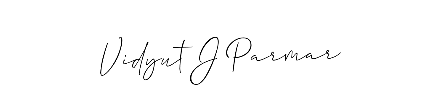 Use a signature maker to create a handwritten signature online. With this signature software, you can design (Allison_Script) your own signature for name Vidyut J Parmar. Vidyut J Parmar signature style 2 images and pictures png