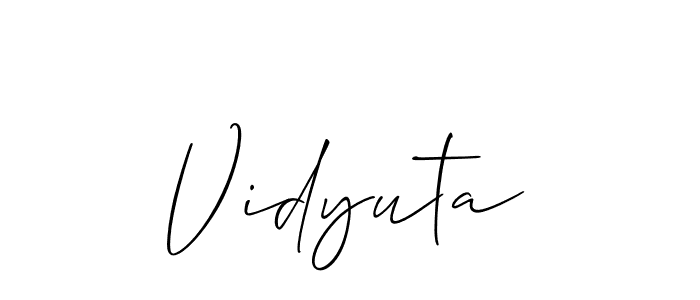 You can use this online signature creator to create a handwritten signature for the name Vidyuta. This is the best online autograph maker. Vidyuta signature style 2 images and pictures png