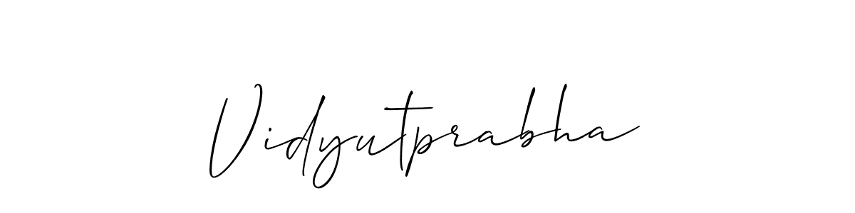 Vidyutprabha stylish signature style. Best Handwritten Sign (Allison_Script) for my name. Handwritten Signature Collection Ideas for my name Vidyutprabha. Vidyutprabha signature style 2 images and pictures png