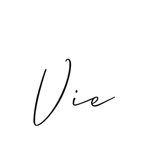 Vie stylish signature style. Best Handwritten Sign (Allison_Script) for my name. Handwritten Signature Collection Ideas for my name Vie. Vie signature style 2 images and pictures png