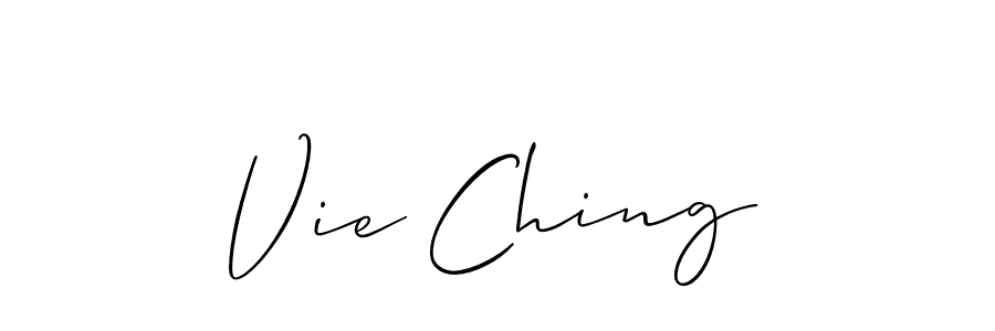 Also we have Vie Ching name is the best signature style. Create professional handwritten signature collection using Allison_Script autograph style. Vie Ching signature style 2 images and pictures png