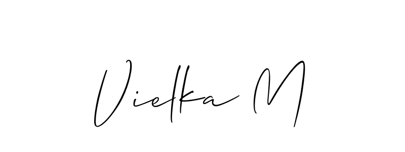 Once you've used our free online signature maker to create your best signature Allison_Script style, it's time to enjoy all of the benefits that Vielka M name signing documents. Vielka M signature style 2 images and pictures png