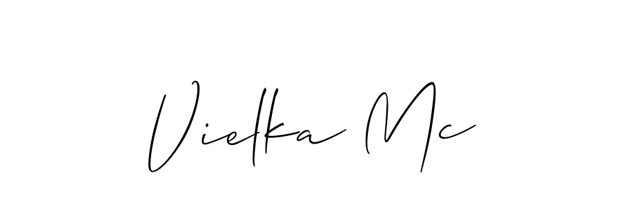 How to Draw Vielka Mc signature style? Allison_Script is a latest design signature styles for name Vielka Mc. Vielka Mc signature style 2 images and pictures png