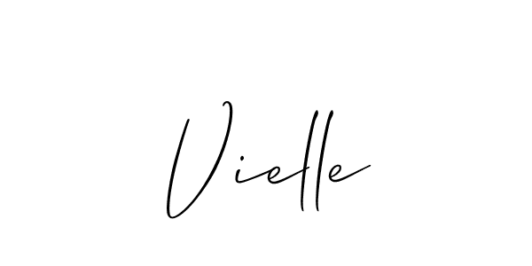 How to make Vielle signature? Allison_Script is a professional autograph style. Create handwritten signature for Vielle name. Vielle signature style 2 images and pictures png