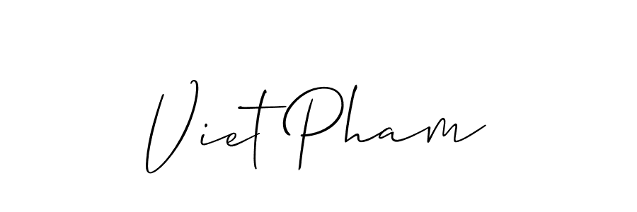 Use a signature maker to create a handwritten signature online. With this signature software, you can design (Allison_Script) your own signature for name Viet Pham. Viet Pham signature style 2 images and pictures png