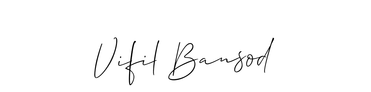 Here are the top 10 professional signature styles for the name Vifil Bansod. These are the best autograph styles you can use for your name. Vifil Bansod signature style 2 images and pictures png