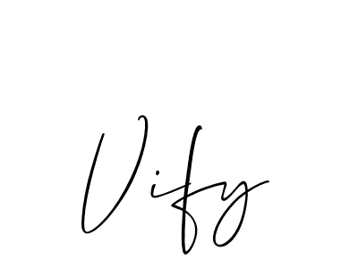 Make a beautiful signature design for name Vify. With this signature (Allison_Script) style, you can create a handwritten signature for free. Vify signature style 2 images and pictures png