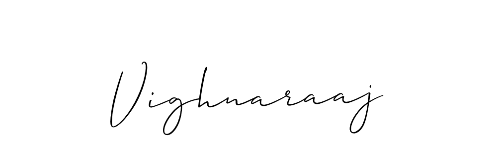 Create a beautiful signature design for name Vighnaraaj. With this signature (Allison_Script) fonts, you can make a handwritten signature for free. Vighnaraaj signature style 2 images and pictures png