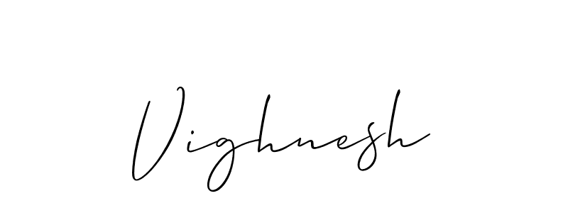 How to make Vighnesh signature? Allison_Script is a professional autograph style. Create handwritten signature for Vighnesh name. Vighnesh signature style 2 images and pictures png