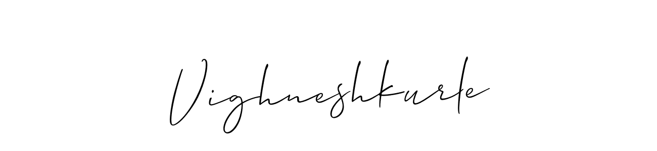 You should practise on your own different ways (Allison_Script) to write your name (Vighneshkurle) in signature. don't let someone else do it for you. Vighneshkurle signature style 2 images and pictures png