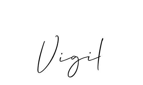 Also we have Vigil name is the best signature style. Create professional handwritten signature collection using Allison_Script autograph style. Vigil signature style 2 images and pictures png