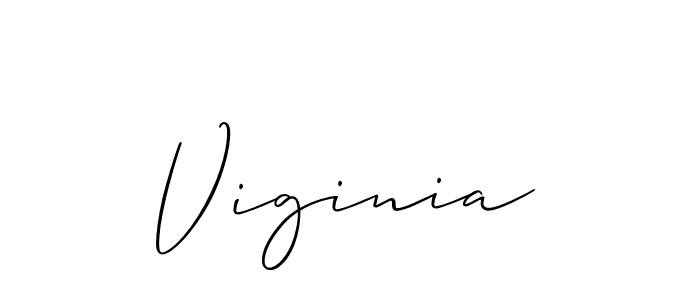 Use a signature maker to create a handwritten signature online. With this signature software, you can design (Allison_Script) your own signature for name Viginia. Viginia signature style 2 images and pictures png