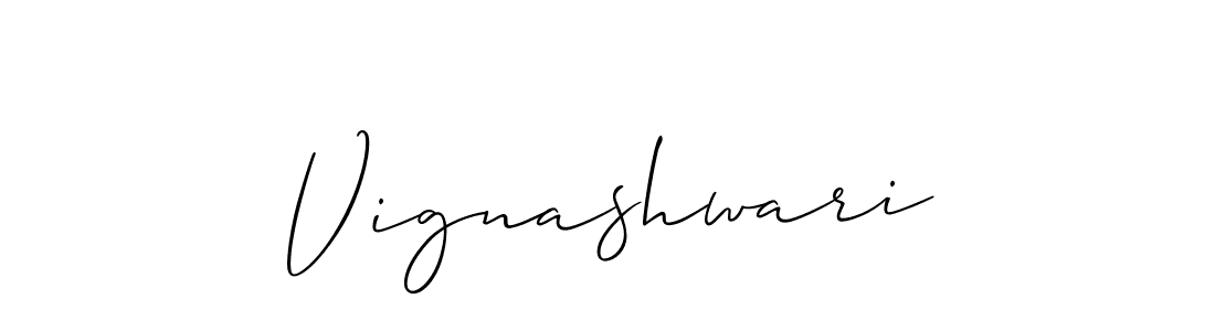 How to make Vignashwari name signature. Use Allison_Script style for creating short signs online. This is the latest handwritten sign. Vignashwari signature style 2 images and pictures png