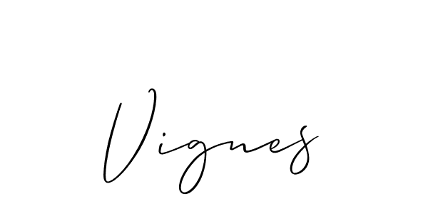 Design your own signature with our free online signature maker. With this signature software, you can create a handwritten (Allison_Script) signature for name Vignes. Vignes signature style 2 images and pictures png