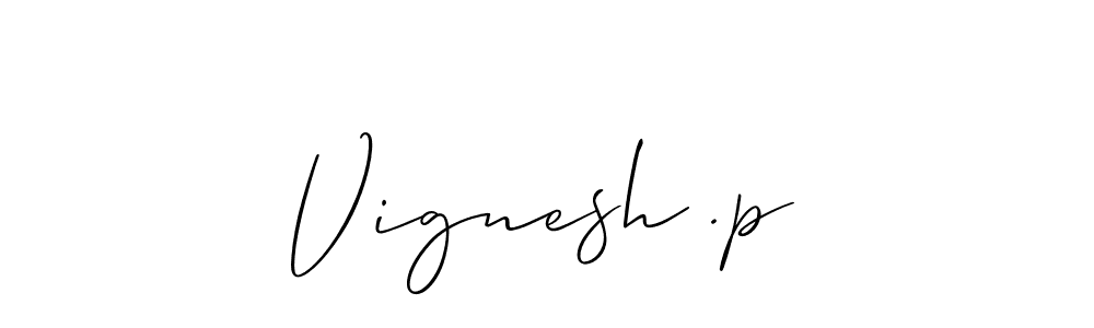The best way (Allison_Script) to make a short signature is to pick only two or three words in your name. The name Vignesh .p include a total of six letters. For converting this name. Vignesh .p signature style 2 images and pictures png