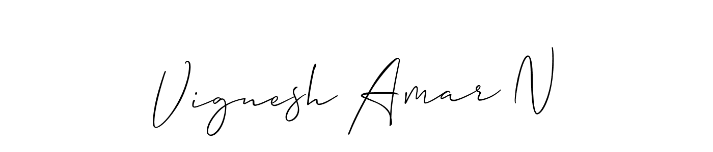 You can use this online signature creator to create a handwritten signature for the name Vignesh Amar N. This is the best online autograph maker. Vignesh Amar N signature style 2 images and pictures png