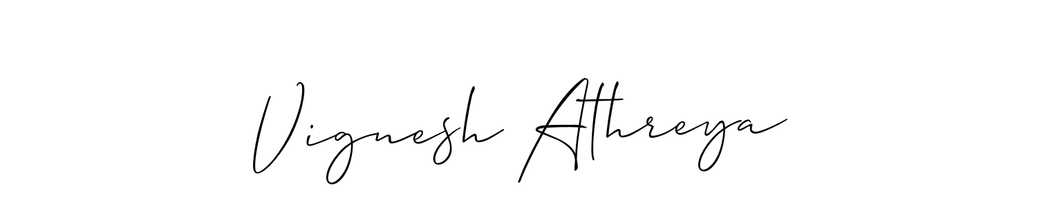 Make a beautiful signature design for name Vignesh Athreya. Use this online signature maker to create a handwritten signature for free. Vignesh Athreya signature style 2 images and pictures png