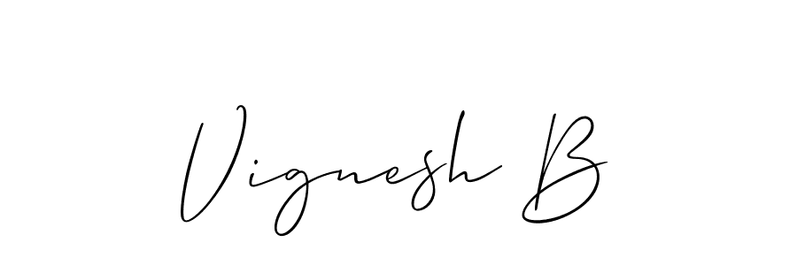 You can use this online signature creator to create a handwritten signature for the name Vignesh B. This is the best online autograph maker. Vignesh B signature style 2 images and pictures png