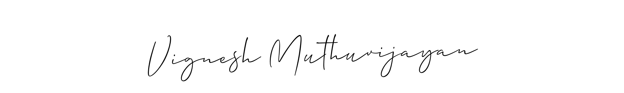 Also You can easily find your signature by using the search form. We will create Vignesh Muthuvijayan name handwritten signature images for you free of cost using Allison_Script sign style. Vignesh Muthuvijayan signature style 2 images and pictures png