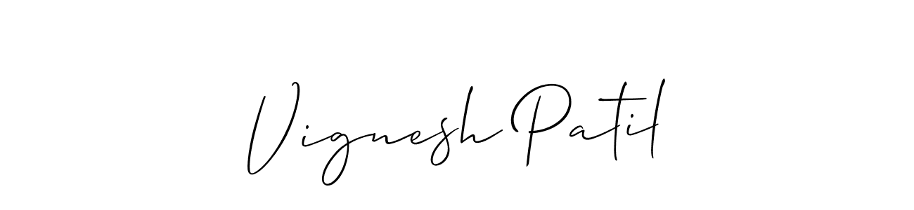 How to make Vignesh Patil signature? Allison_Script is a professional autograph style. Create handwritten signature for Vignesh Patil name. Vignesh Patil signature style 2 images and pictures png