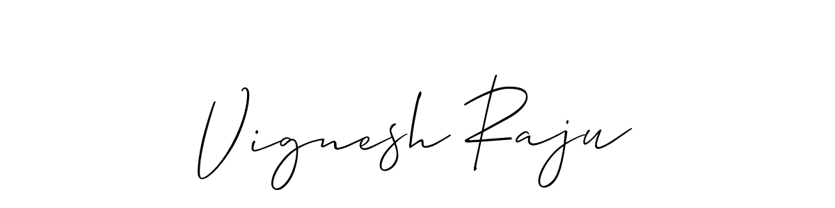 How to make Vignesh Raju signature? Allison_Script is a professional autograph style. Create handwritten signature for Vignesh Raju name. Vignesh Raju signature style 2 images and pictures png