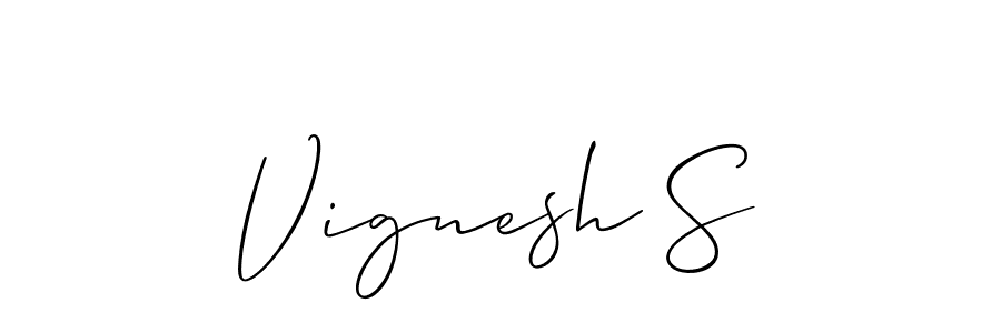 Best and Professional Signature Style for Vignesh S. Allison_Script Best Signature Style Collection. Vignesh S signature style 2 images and pictures png