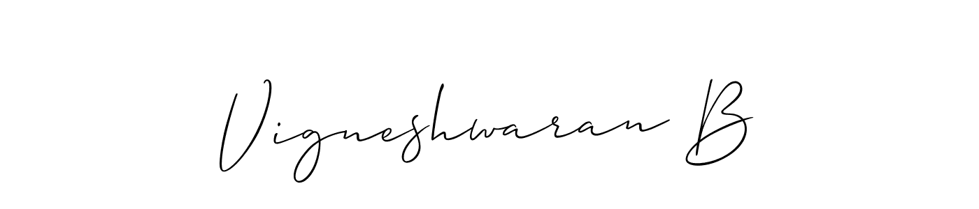 Make a short Vigneshwaran B signature style. Manage your documents anywhere anytime using Allison_Script. Create and add eSignatures, submit forms, share and send files easily. Vigneshwaran B signature style 2 images and pictures png