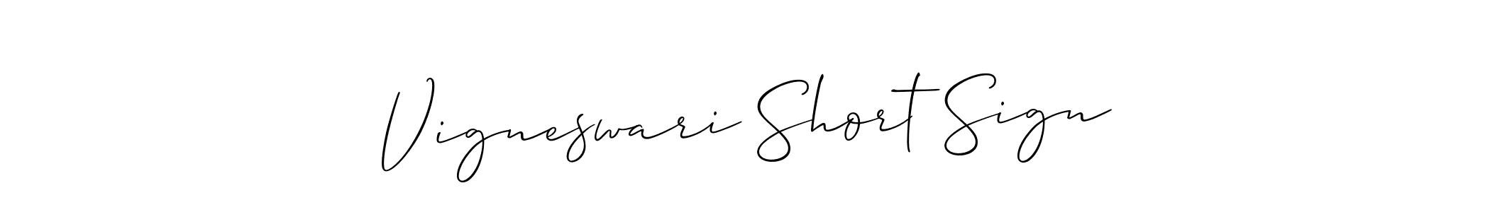 Create a beautiful signature design for name Vigneswari Short Sign. With this signature (Allison_Script) fonts, you can make a handwritten signature for free. Vigneswari Short Sign signature style 2 images and pictures png