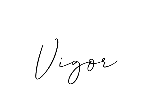 Best and Professional Signature Style for Vigor. Allison_Script Best Signature Style Collection. Vigor signature style 2 images and pictures png