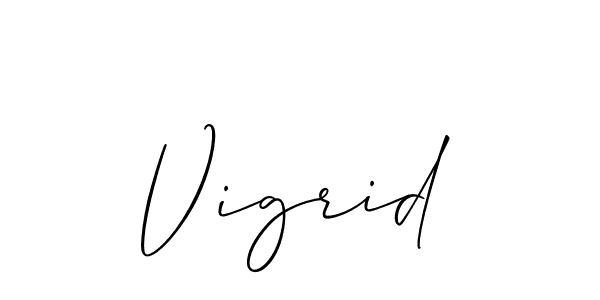 How to make Vigrid signature? Allison_Script is a professional autograph style. Create handwritten signature for Vigrid name. Vigrid signature style 2 images and pictures png